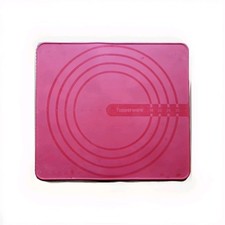 Tupperware Pizza / Backmatte Silikon Teigunterlage  Rot