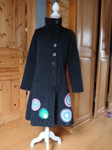 Desigual mantel 42 schwarz - desigual, gr.