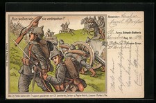 Künstler-AK Deutsche Soldaten