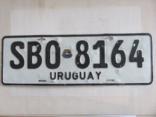 Altes Kfz KENNZEICHEN NUMMERNSCHILD URUGUAY AUTO ROU AUTOSCHILD SAMMLER