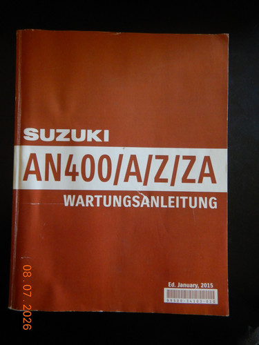 Wartungsanleitung suzuki an400 - suzuki,