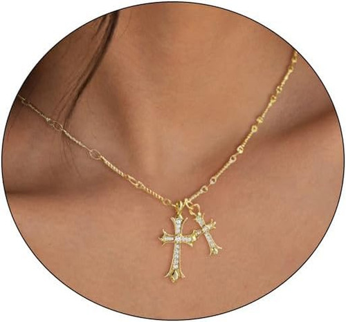 18k kreuz kette - kreuz,