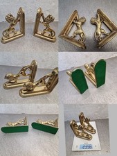 LÖWE Buchstützen Messing Figuren 2-tlg. Set