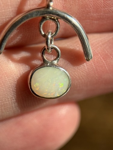 Opal kette silber mit coober - opal,