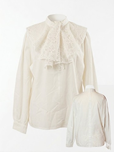 Vintage jabot bluse mit spitze - vintage,
