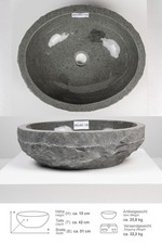 Andesit Waschbecken 50 cm