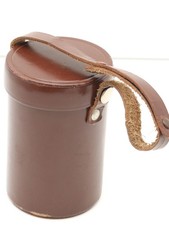 Objektivköcher Hartschalenköcher Köcher f Zeiss Sonnar 135mm 1:4 braun Echtleder