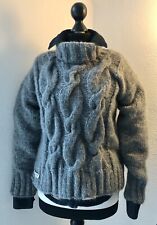 Wunderschöner, dicker Pullover Gr. S/M aus Wolle handgestrickt NEU Handarbeit