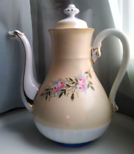 Kanne Kaffee Tee Geschirr Porzellan Barock Pinselmarke handbemalt antik