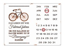 Vintage Shabby KALENDER Metall