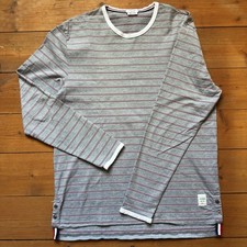 THOM BROWNE New York • long sleeve Tee • Made in Japan • XL • THOM BROWNE