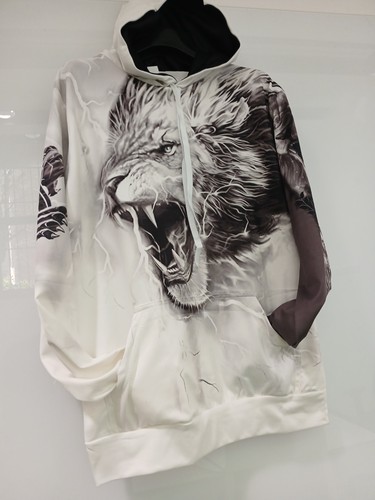 Hoodie löwe print - 3d,
