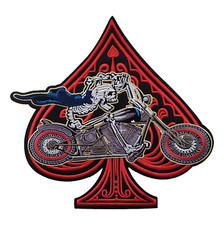 Biker Patch Aufnäher Bügelpatch Ace of Spades Rückenpatch Pikass Rocker Patch