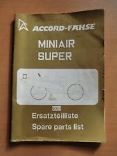 Ersatzteilliste Sämaschine MINIAIR Super Accord-Fähse Drillmaschine