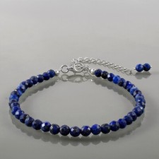 Natur Lapislazuli facettierte runde Edelstein Perlen handgefertigte Frauen Ar...