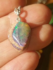 Opal Anhänger, Mexikanischer Cantera Feueropal 