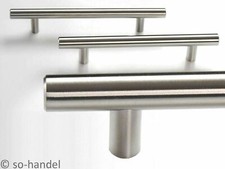 Möbelgriffe MASSIVER EDELSTAHL gebürstet Stangengriffe Küchengriffe GRIFF Ø 12mm