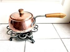 Fondue-Set Kupfer von Stöckli/Schweiz + 2 Sets Fonduegabeln á 6 St.