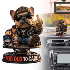 Bulldog Resin Auto Deko