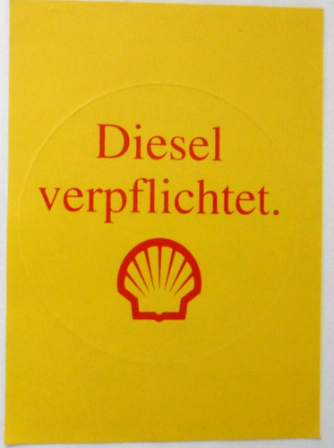 Werbe aufkleber shell diesel - werbe-aufkleber,