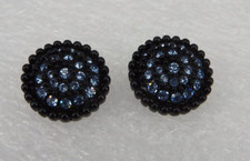 Neugablonz Paar Ohrclips Aquamarine in einer Spirale Swarovski Elements (116593)