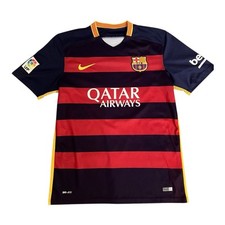 FC Barcelona Trikot ca. M Fußball Herren Nike Rot Blau Lionel Messi 10 2015 Y2K