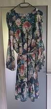 Reserved, Damenkleid, Gr. XXL (50), Blumen, Langarm, Unterrock