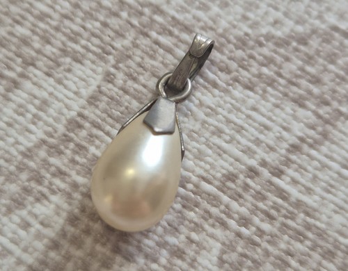 Anhänger perle tropfen - anhänger, metall