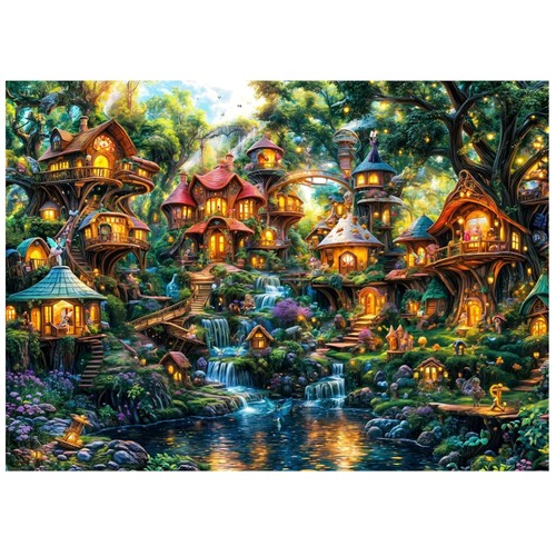 Puzzle 1000 teile elfen - 1000, wald