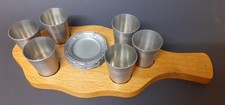 6 Schnapsbecher aus Zinn m