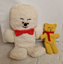 2 flache Teddystoff Bären