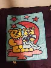 DDR Baby Decke Bärchen Motiv 90x75 cm Kuschelig RAR Retro Vintage Sammler 