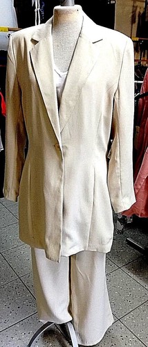Damen hosenanzug creme - damen-hosenanzug,