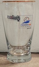 Glas Quilmes Bier Goldrand