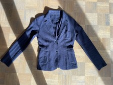 sexy Blazer dunkelblau marine Walkjacke Wolljacke Jacke 36 s Party Herbst Winter