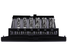 SMI Kernbohrer Weldon 19 mm 7 tlg. Set 12,14,16,18,20,22 mm + Zentrierstift Satz