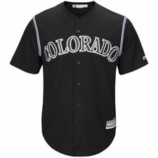 MLB Baseball Trikot Colorado Rockies schwarz Road Cool base Majestic Jersey