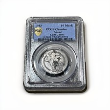 1943 Lodz Ghetto 10 Mark Coin