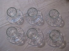 6 Espressogläser ohne Henkel mit Acryl Untertassen  von Guzzini