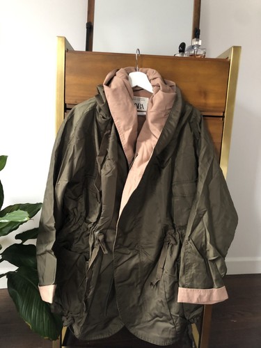 Oversized zara parka khaki - oversized,