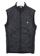 Lyle & Scott Primaloft Weste Herren Klein Gepolstert Gefüttert Schwarz Gesteppt