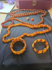 konvolut schmuck Bernstein Ketten Und Anderes