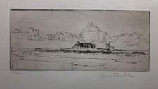 INGWER PAULSEN. Norderhörn Langeneß. Signiert. Radierung.
