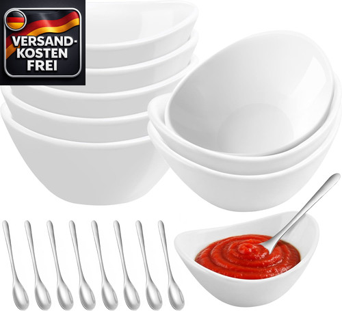 Keramik dip schälchen weiß - schälchen,