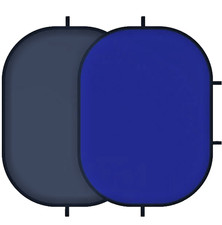 2in1 Falthintergrund 180 x 220 cm,blau/schwarz,seltene Farbkombi,chromakey,TOP
