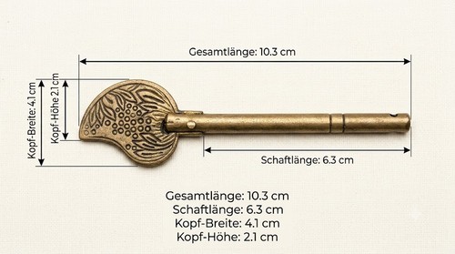 Verriegelungsstift 5cm antik - 9,5cm,