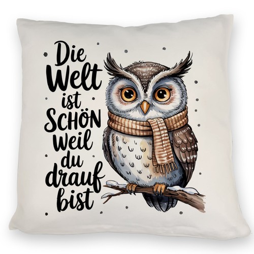 Eule mit spruch - eule, für