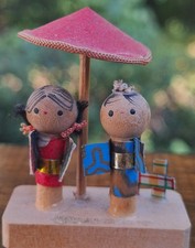 Kokeshi Mini Holz Figur aus