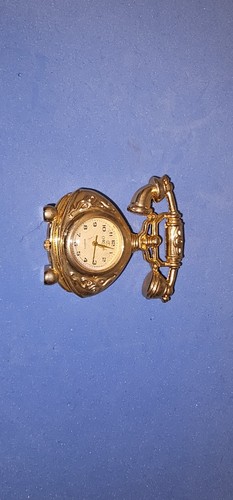 Miniatur uhr messing gold - miniatur,
