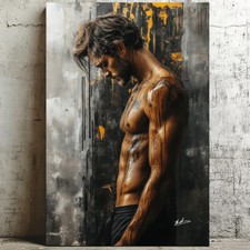 Leinwand Bild Akt Mann Sixpeck